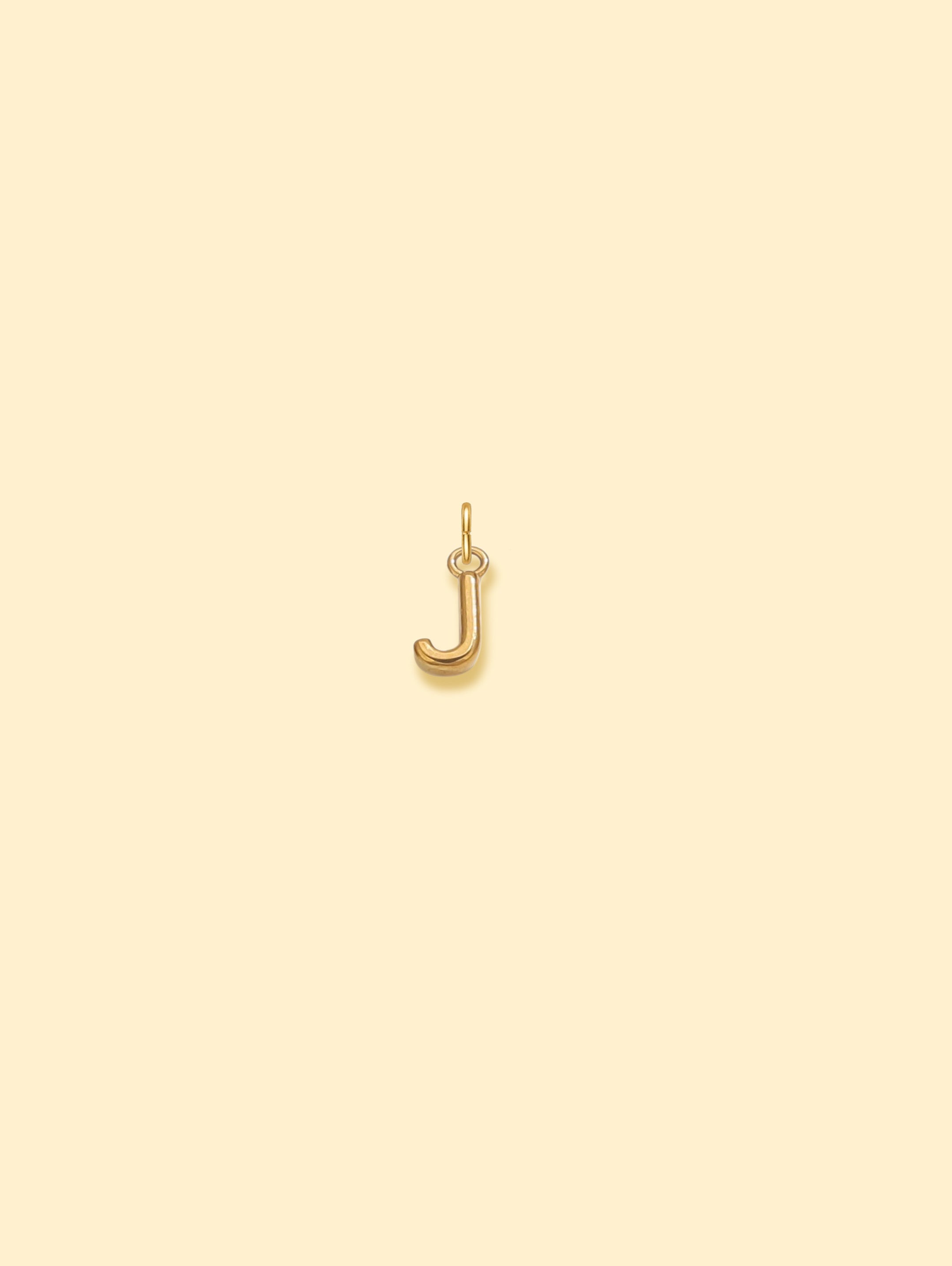 Alphabet Charm Pendant 18K Gold Plated Stainless Steel