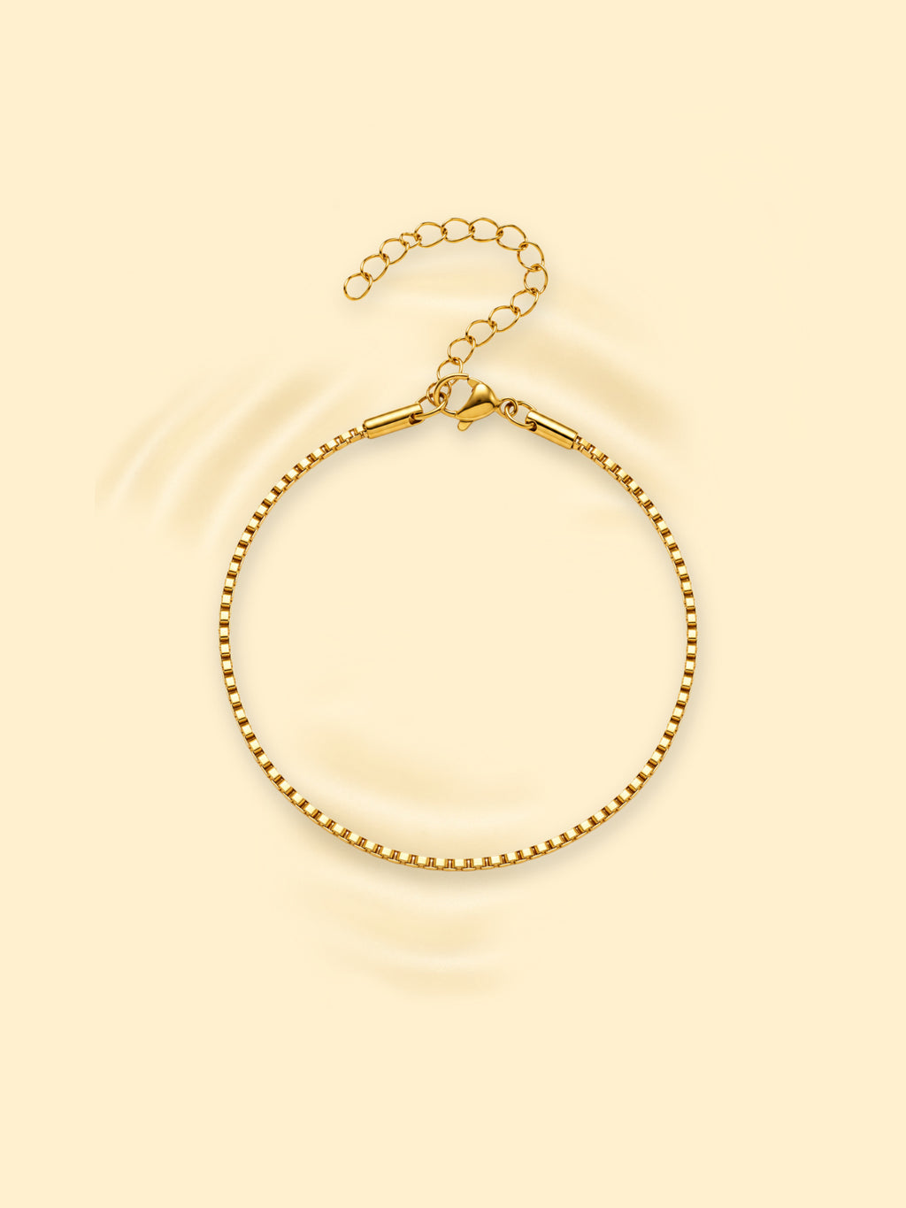 18K Gold Plated Box Chain Bracelet