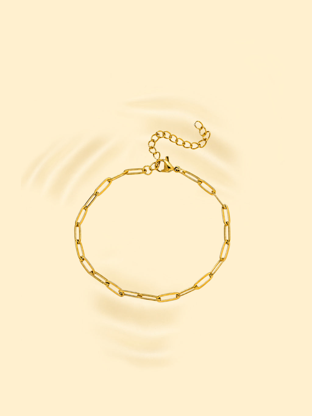 18K Gold Plated Paperclip Chain Bracelet