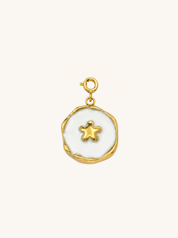 White Star Charm (Interchangeable) – 18K Gold Plated Stainless Steel