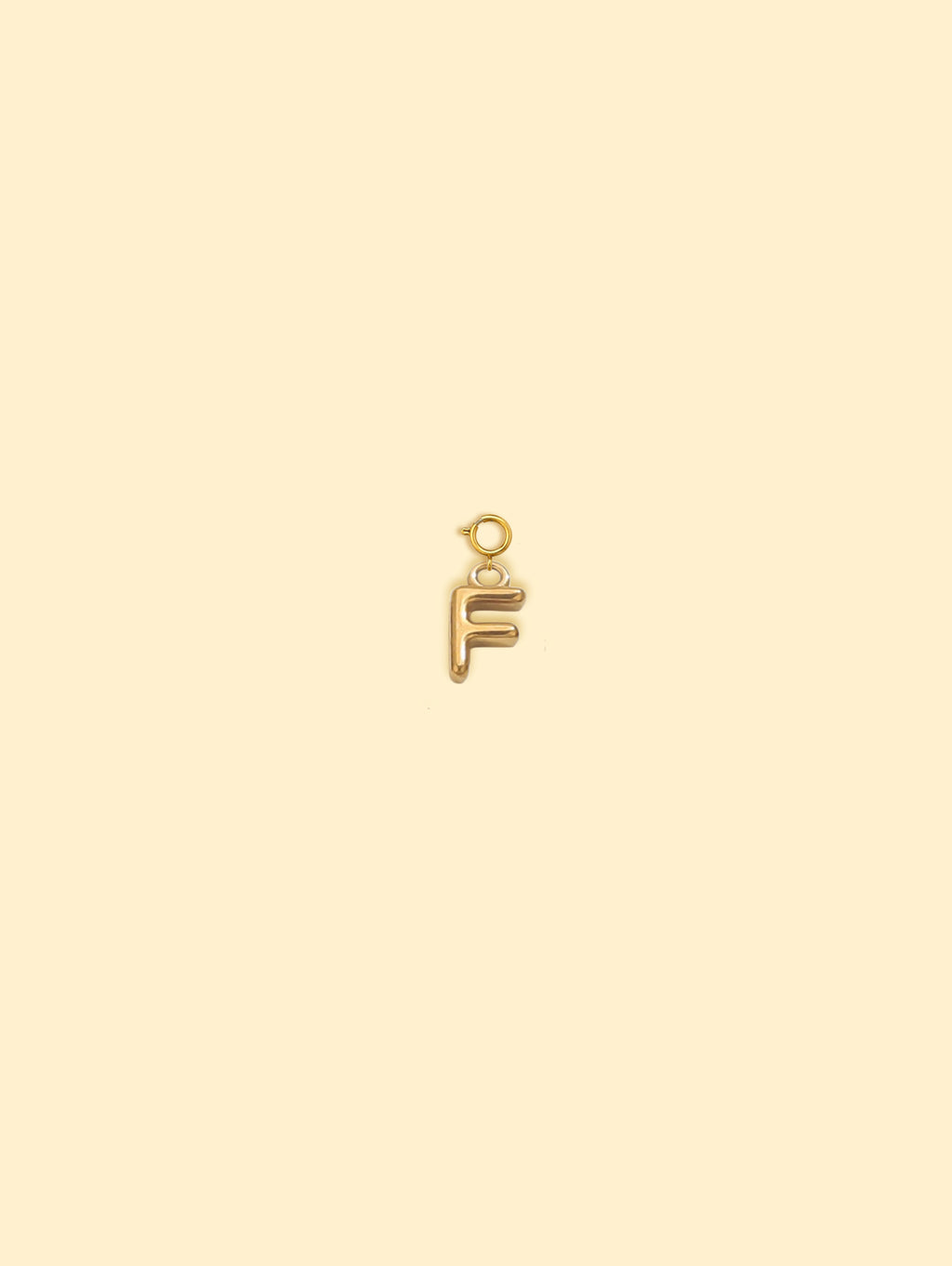 Alphabet Charm Pendant 18K Gold Plated Stainless Steel