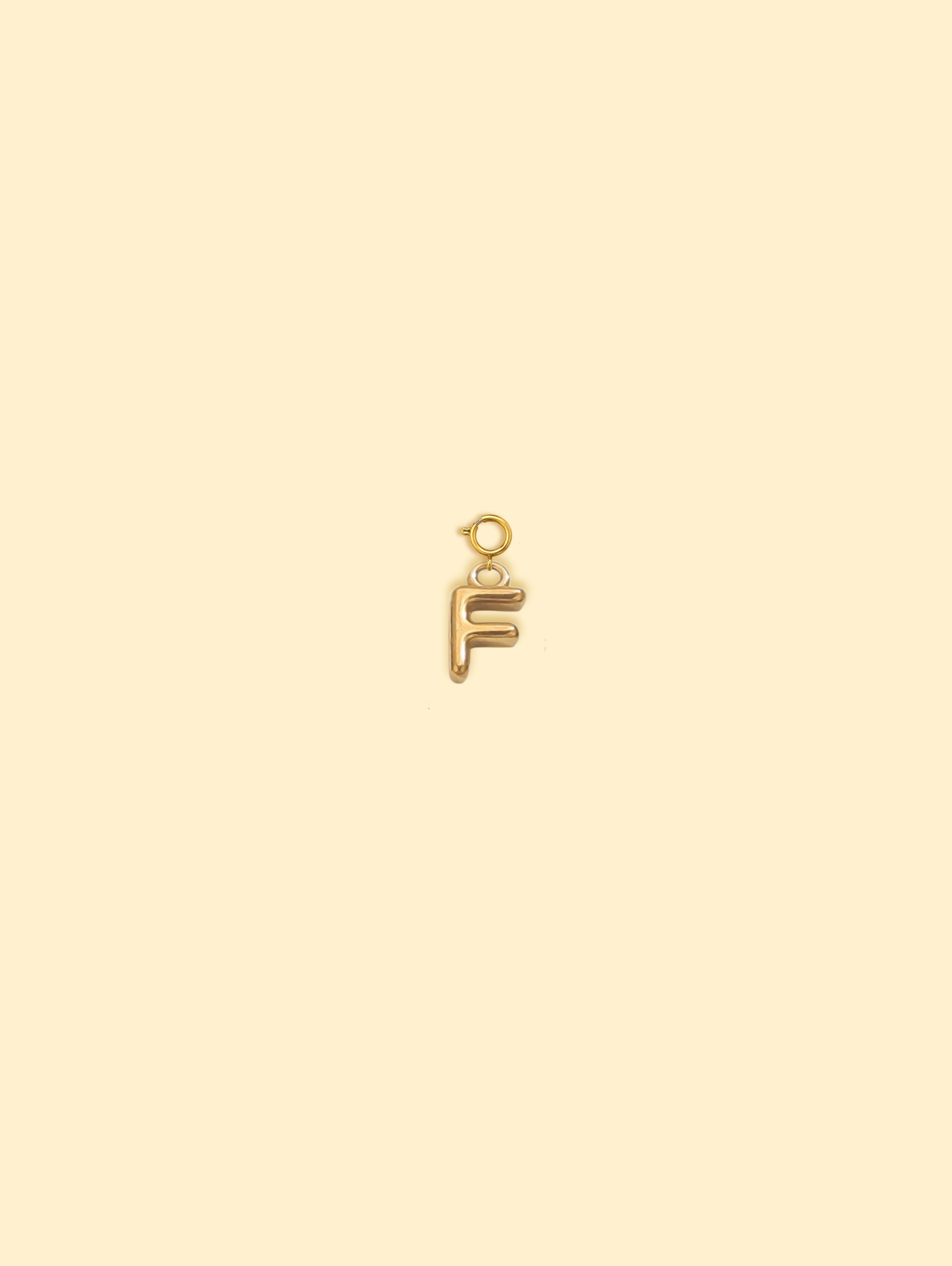 Alphabet Charm Pendant 18K Gold Plated Stainless Steel