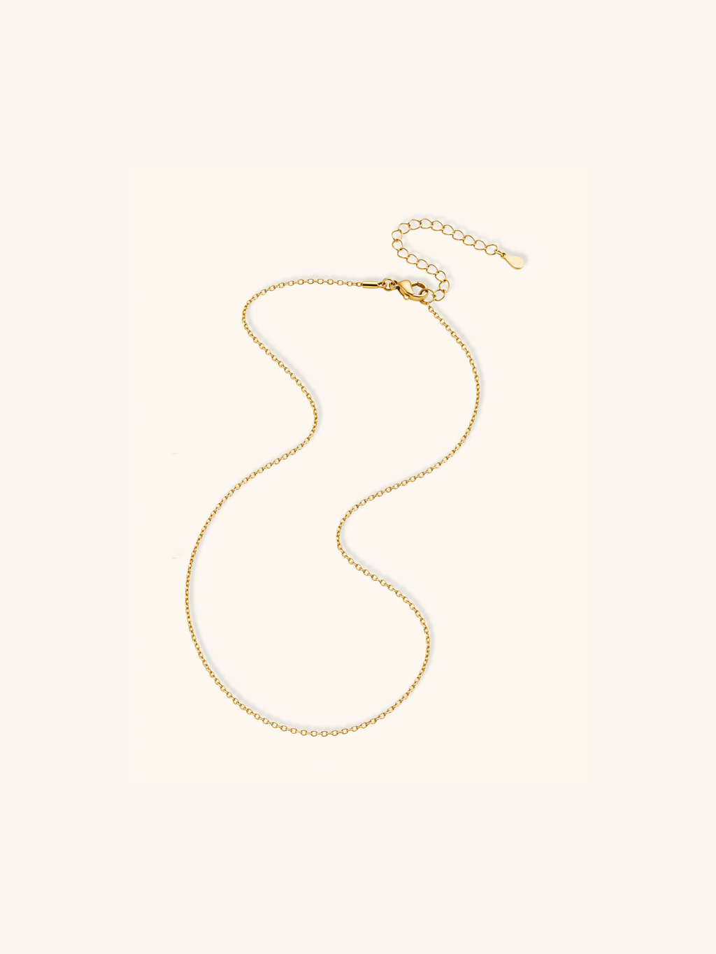 18K Gold Plated Minimal Cable Chain Necklace