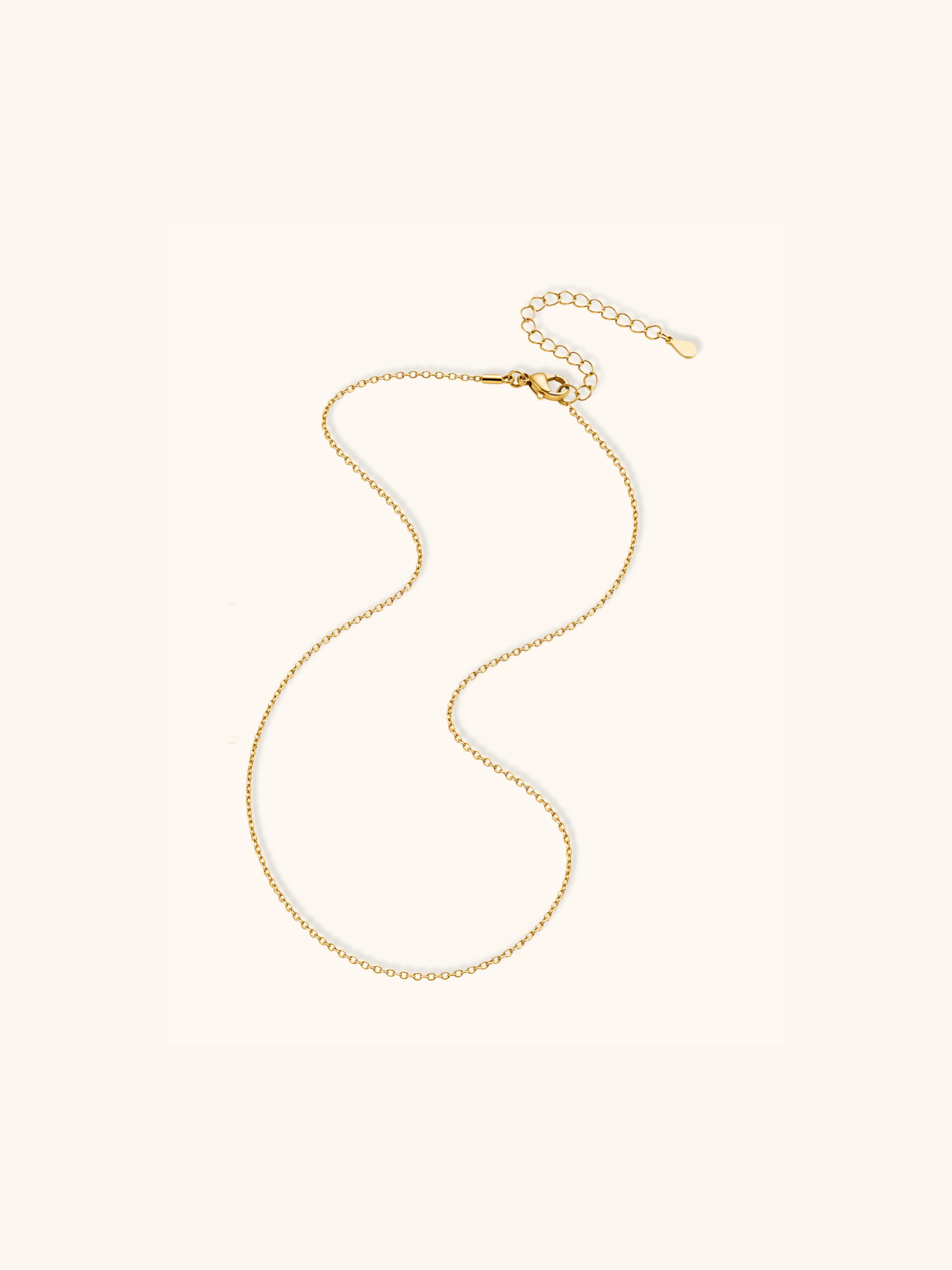 18K Gold Plated Minimal Cable Chain Necklace