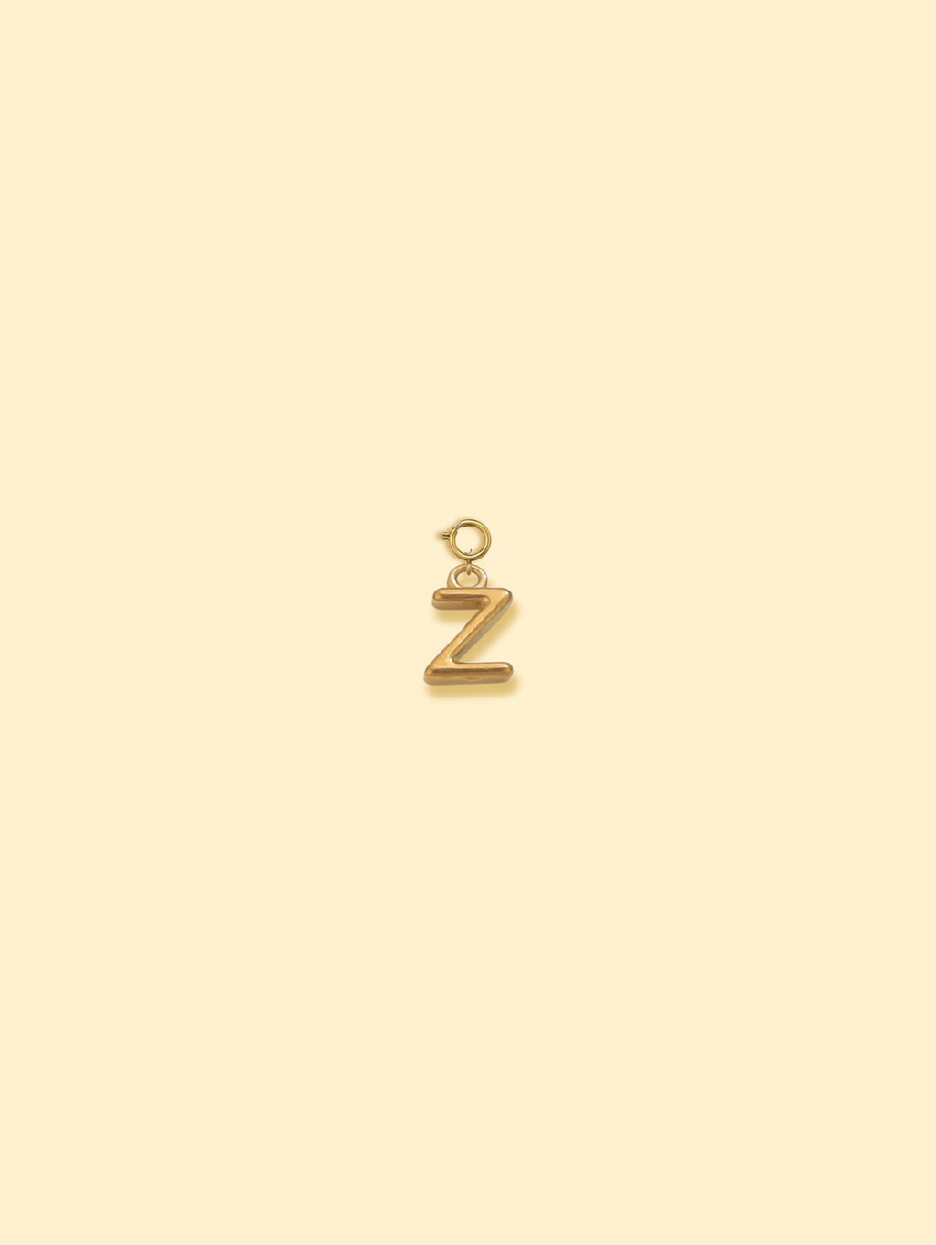 Alphabet Charm Pendant 18K Gold Plated Stainless Steel