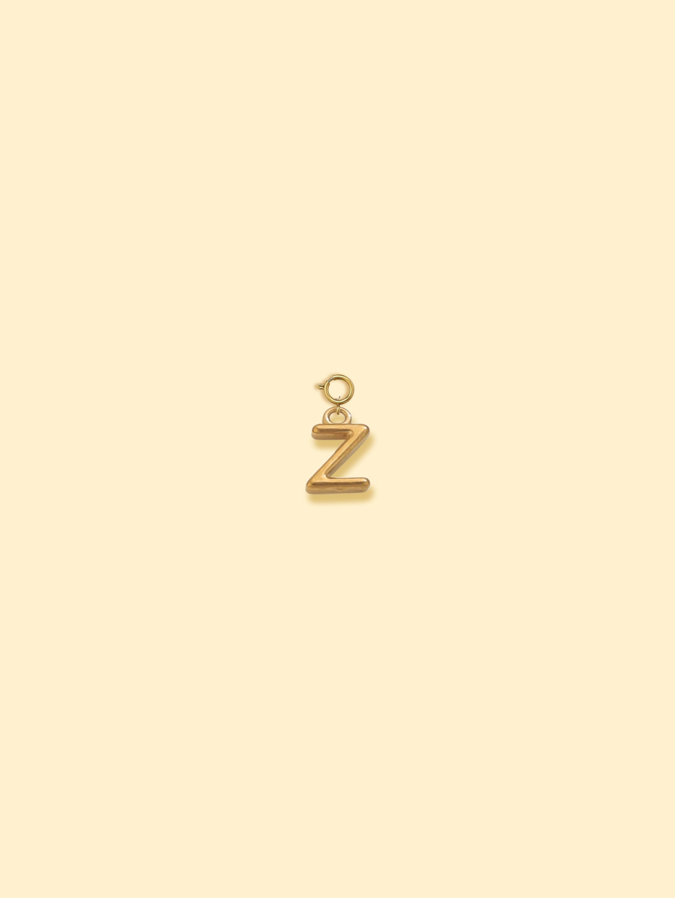 Alphabet Charm Pendant 18K Gold Plated Stainless Steel