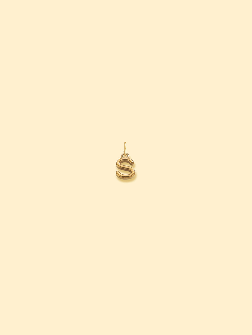 Alphabet Charm Pendant 18K Gold Plated Stainless Steel