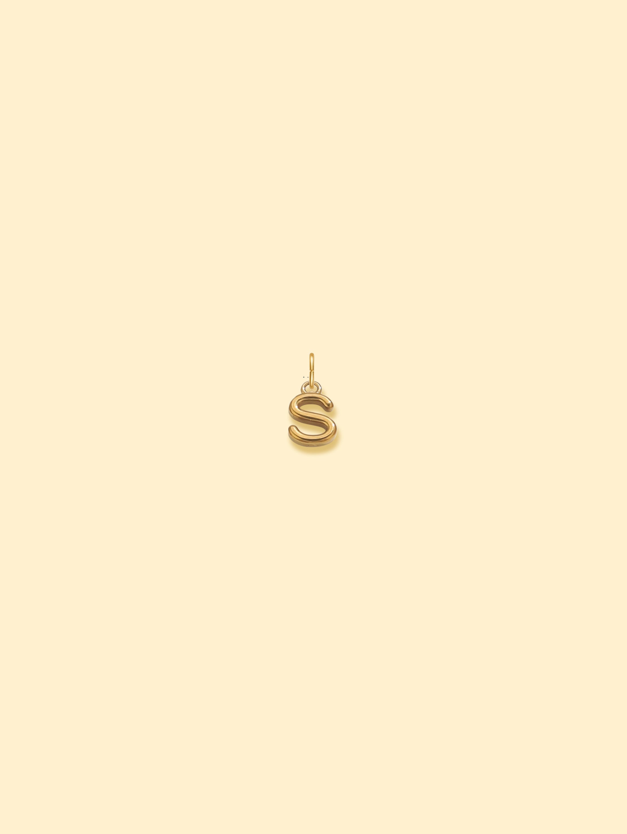 Alphabet Charm Pendant 18K Gold Plated Stainless Steel