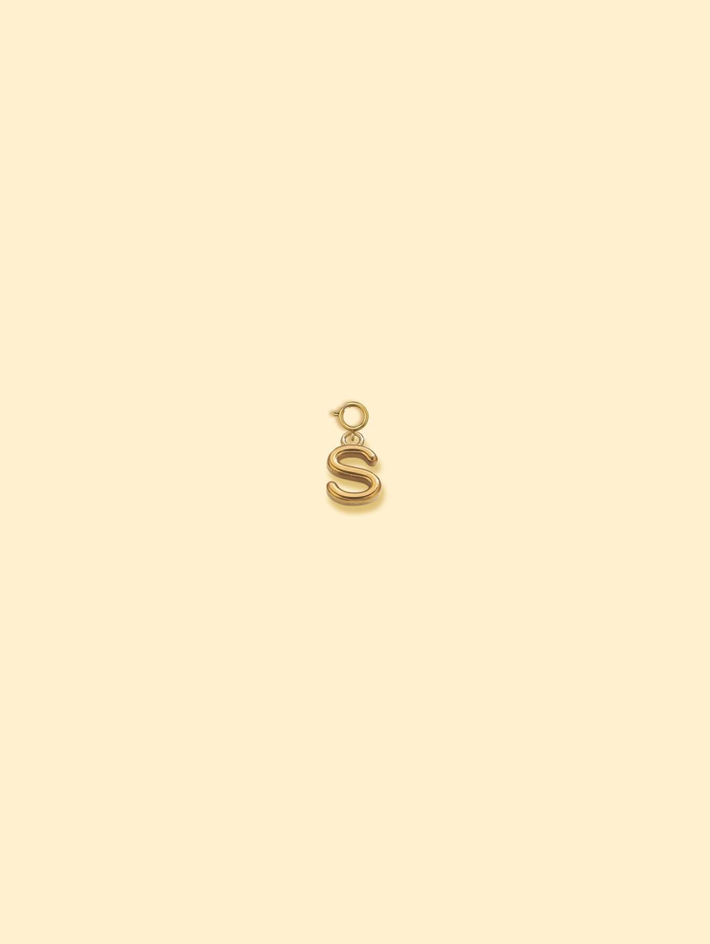 Alphabet Charm Pendant 18K Gold Plated Stainless Steel
