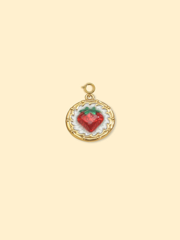 18K Gold Plated Sacred Heart Coin Charm Pendant Stainless Steel Anti Tarnish