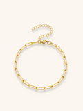 18K Gold Plated Paperclip Chain Bracelet
