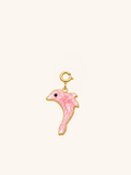 Pink Dolphin Charm (Interchangeable) – 18K Gold Plated Stainless Steel