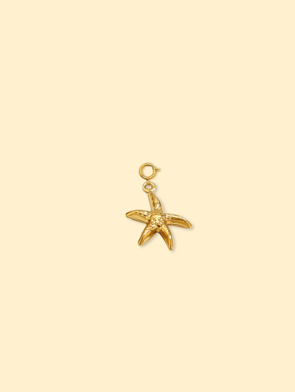 18K Gold Plated Starfish Charm Pendant Stainless Steel