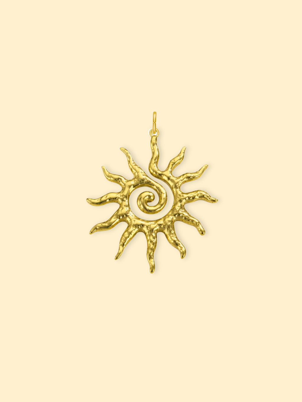 Spiral Sun Charm (Interchangeable) – 18K Gold Plated Stainless Steel