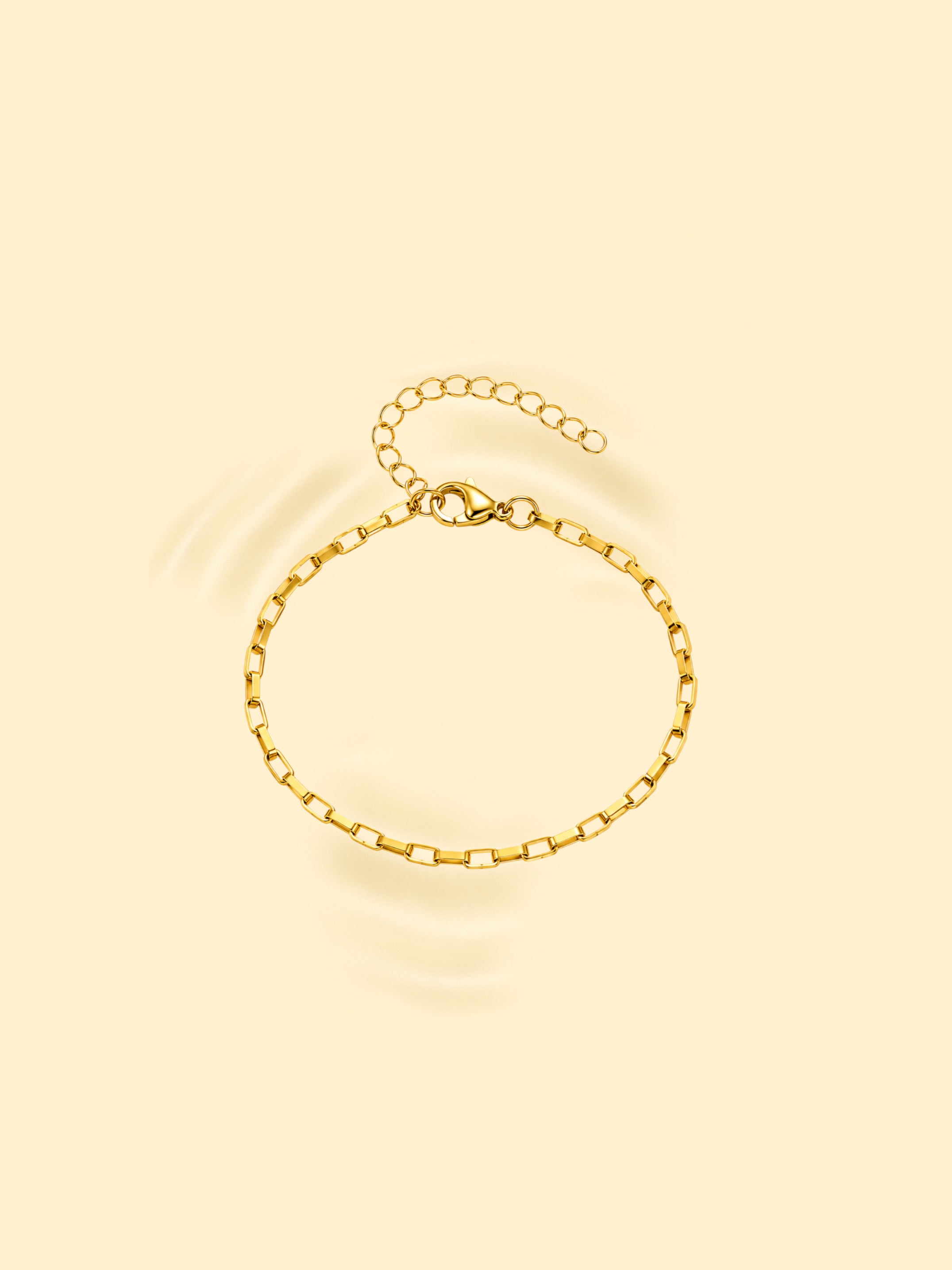 Classic Box Chain Bracelet – 18K Gold Plated Stainless Steel