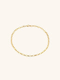 18K GOLD PLATED OVAL LINK CHAIN NECKLACE