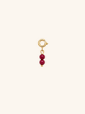 Dark Red Double Bead Charm (Interchangeable)