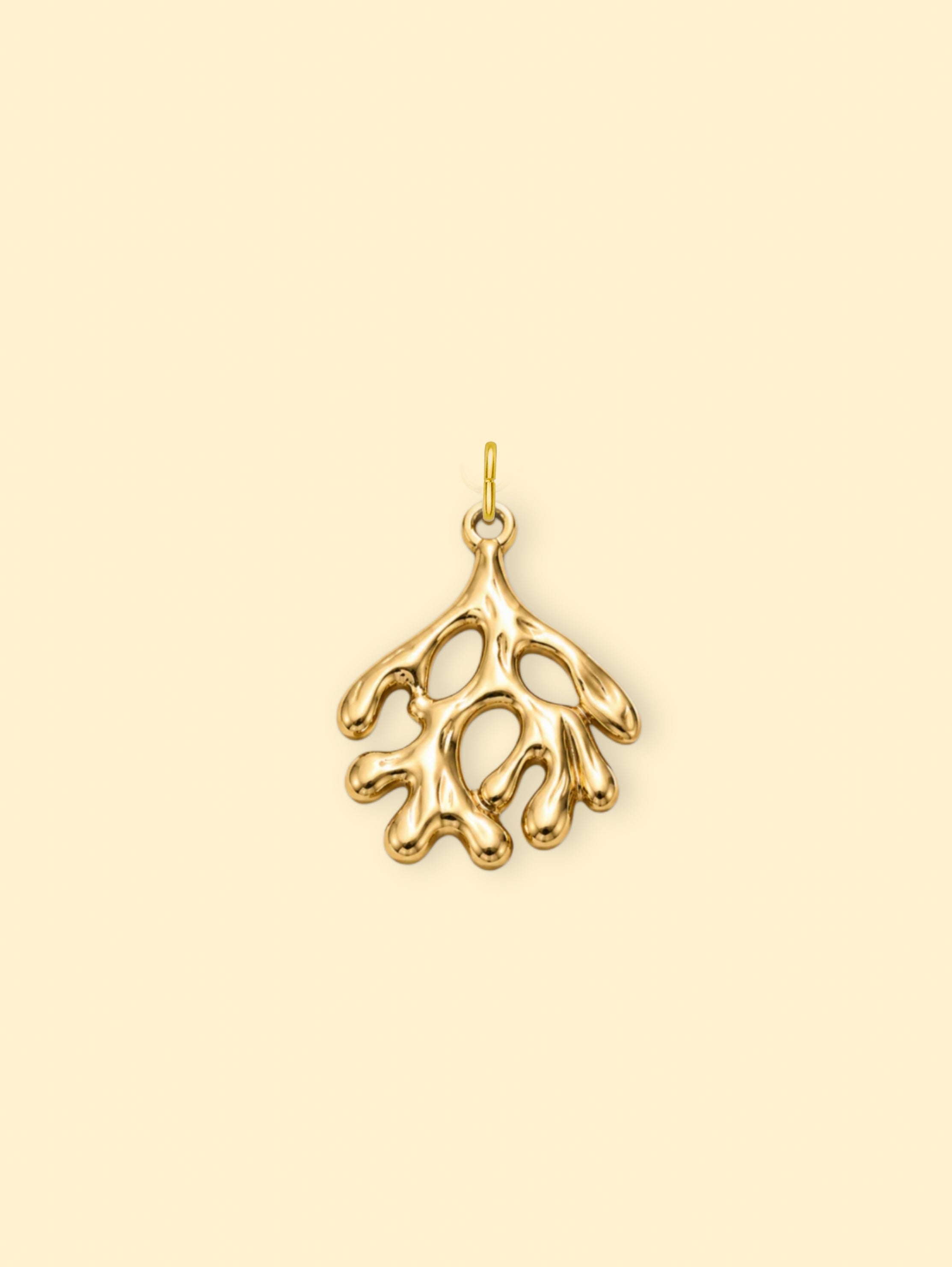 Open Coral Charm (Interchangeable) – 18K Gold Plated Stainless Steel