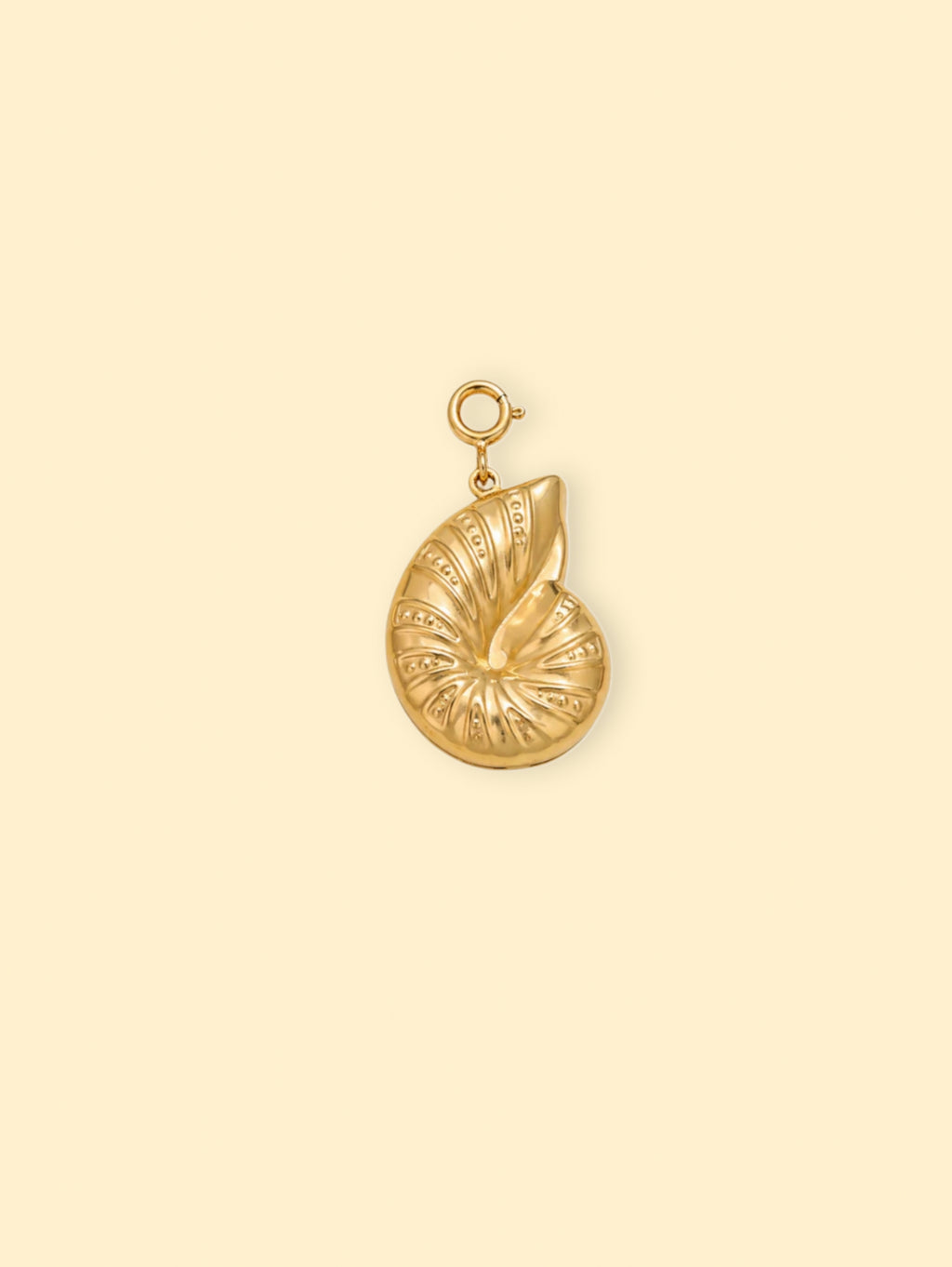 Nautilus Shell Charm (Interchangeable) – 18K Gold Plated Stainless Steel