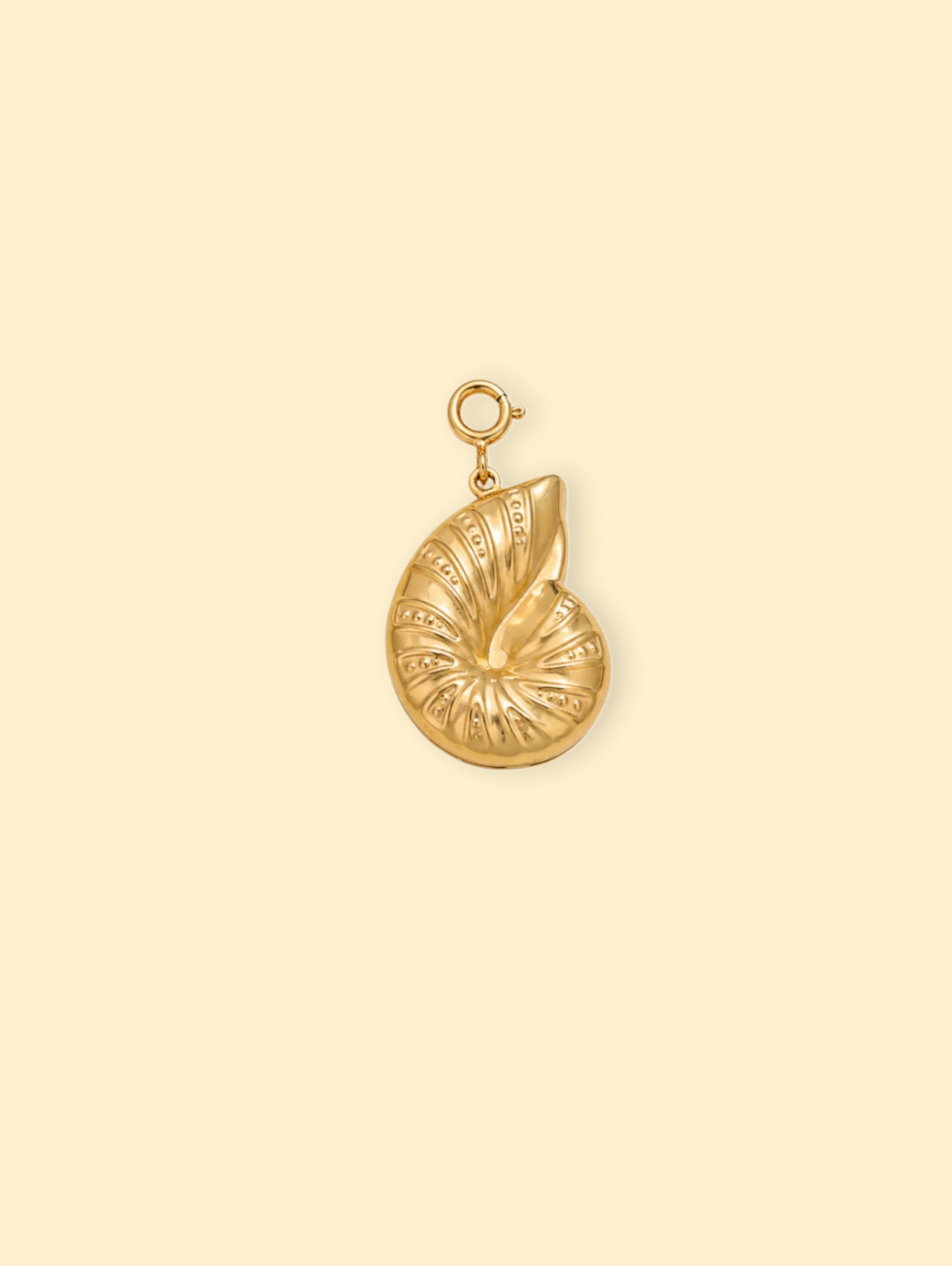 Nautilus Shell Charm (Interchangeable) – 18K Gold Plated Stainless Steel