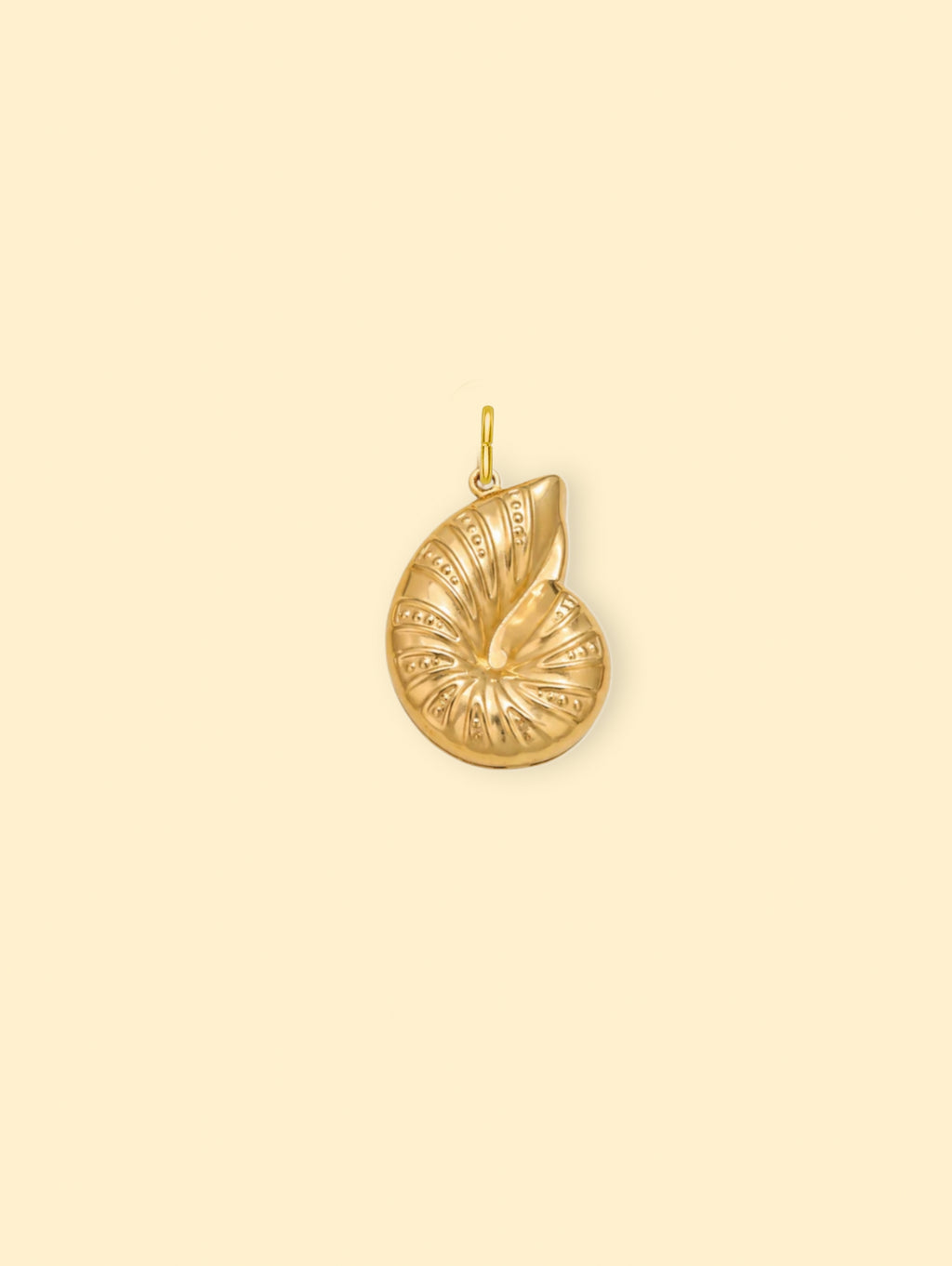 Nautilus Shell Charm (Interchangeable) – 18K Gold Plated Stainless Steel