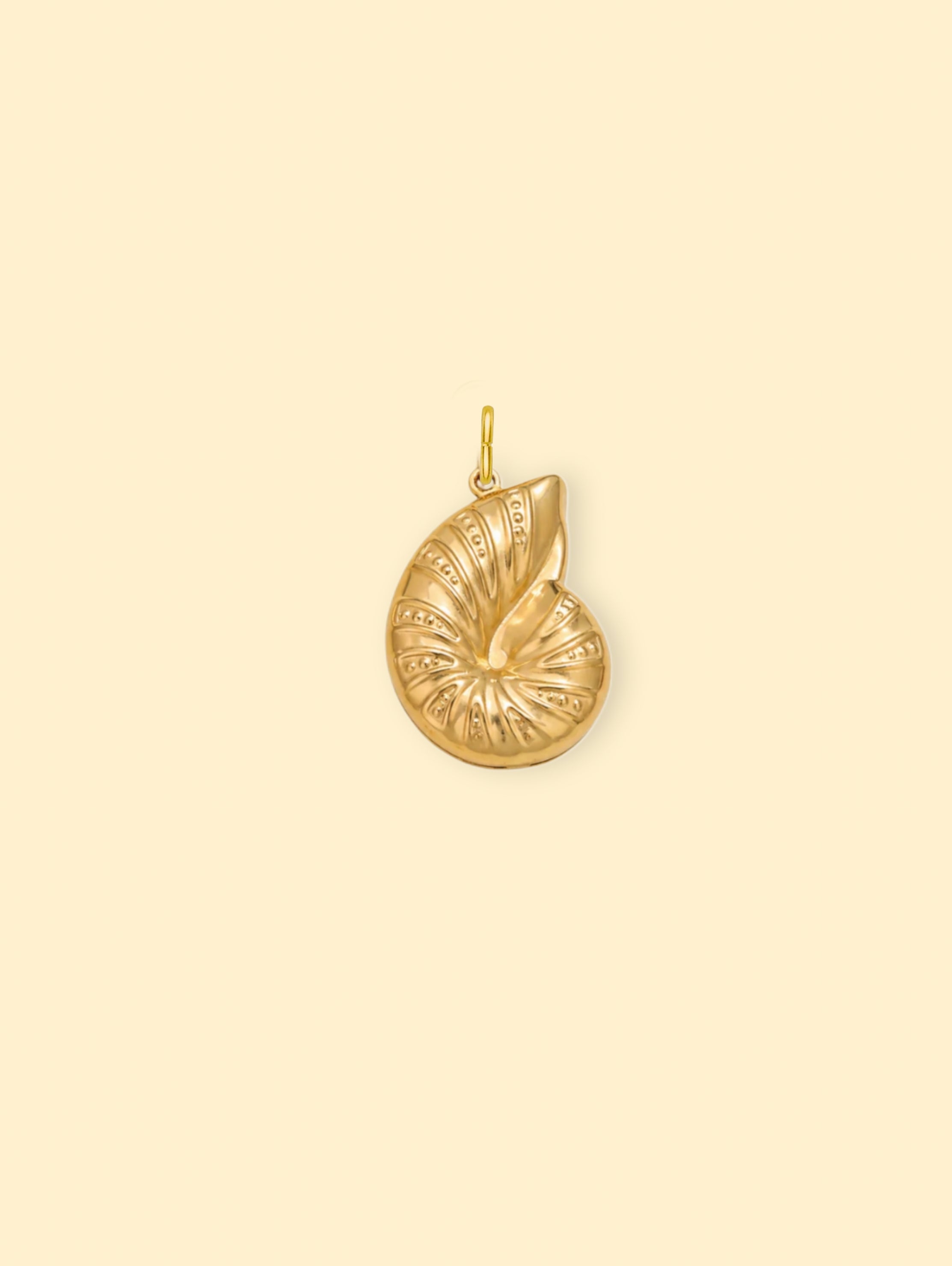 Nautilus Shell Charm (Interchangeable) – 18K Gold Plated Stainless Steel