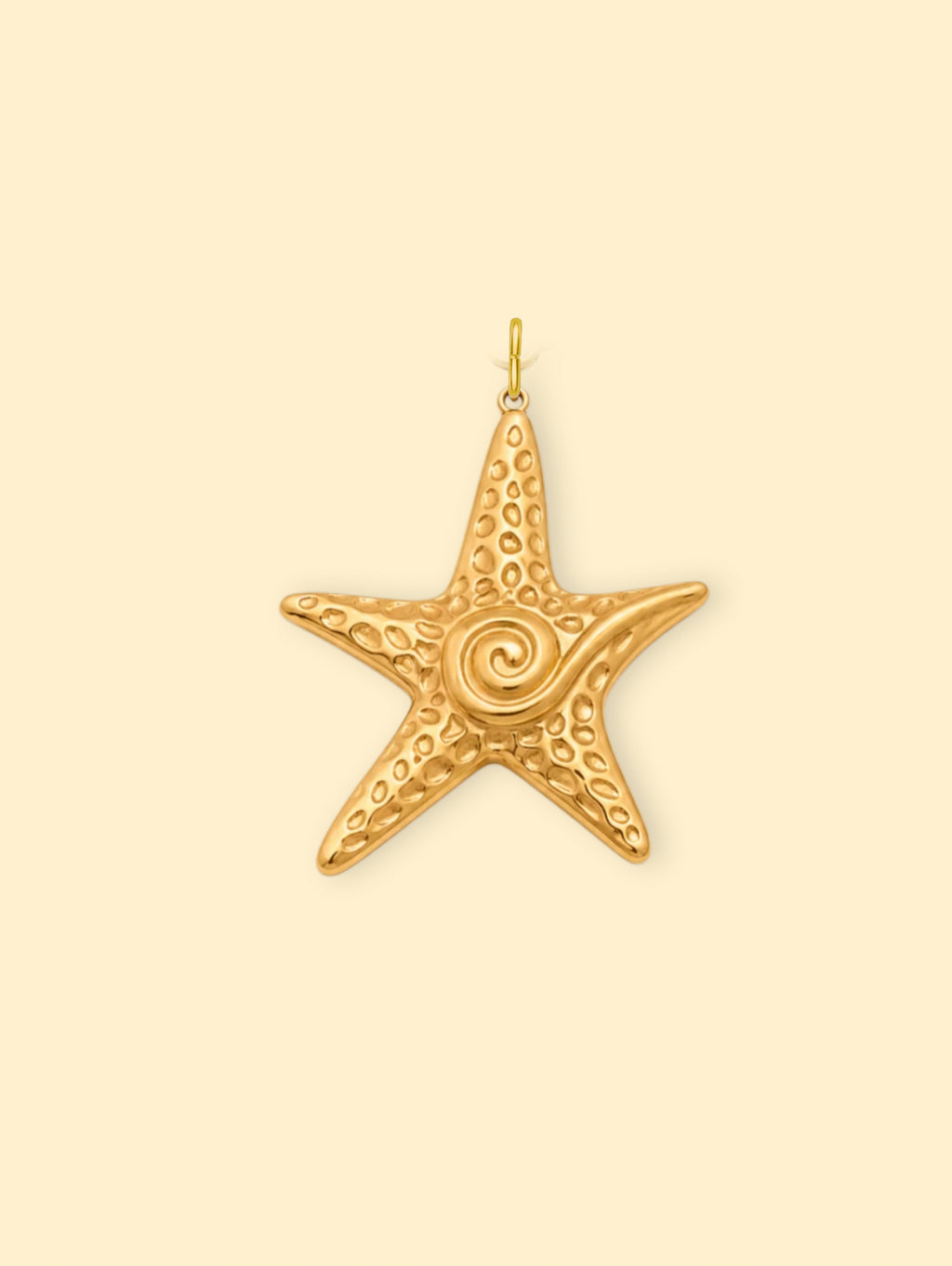 Gold Spiral Starfish Charm (Interchangeable) – 18K Gold Plated Stainless Steel