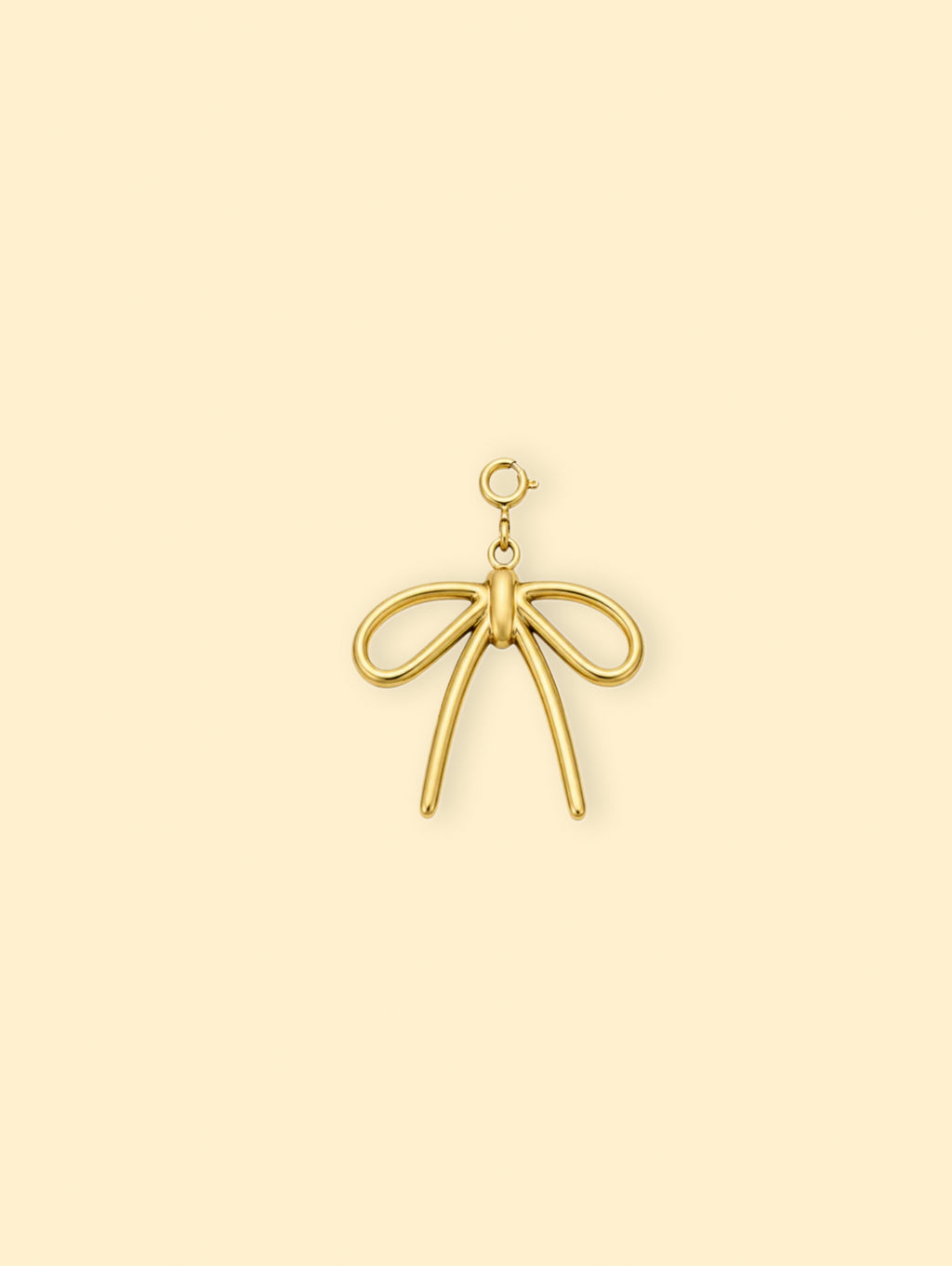 Gold Mini Bow Charm (Interchangeable) – 18K Gold Plated Stainless Steel
