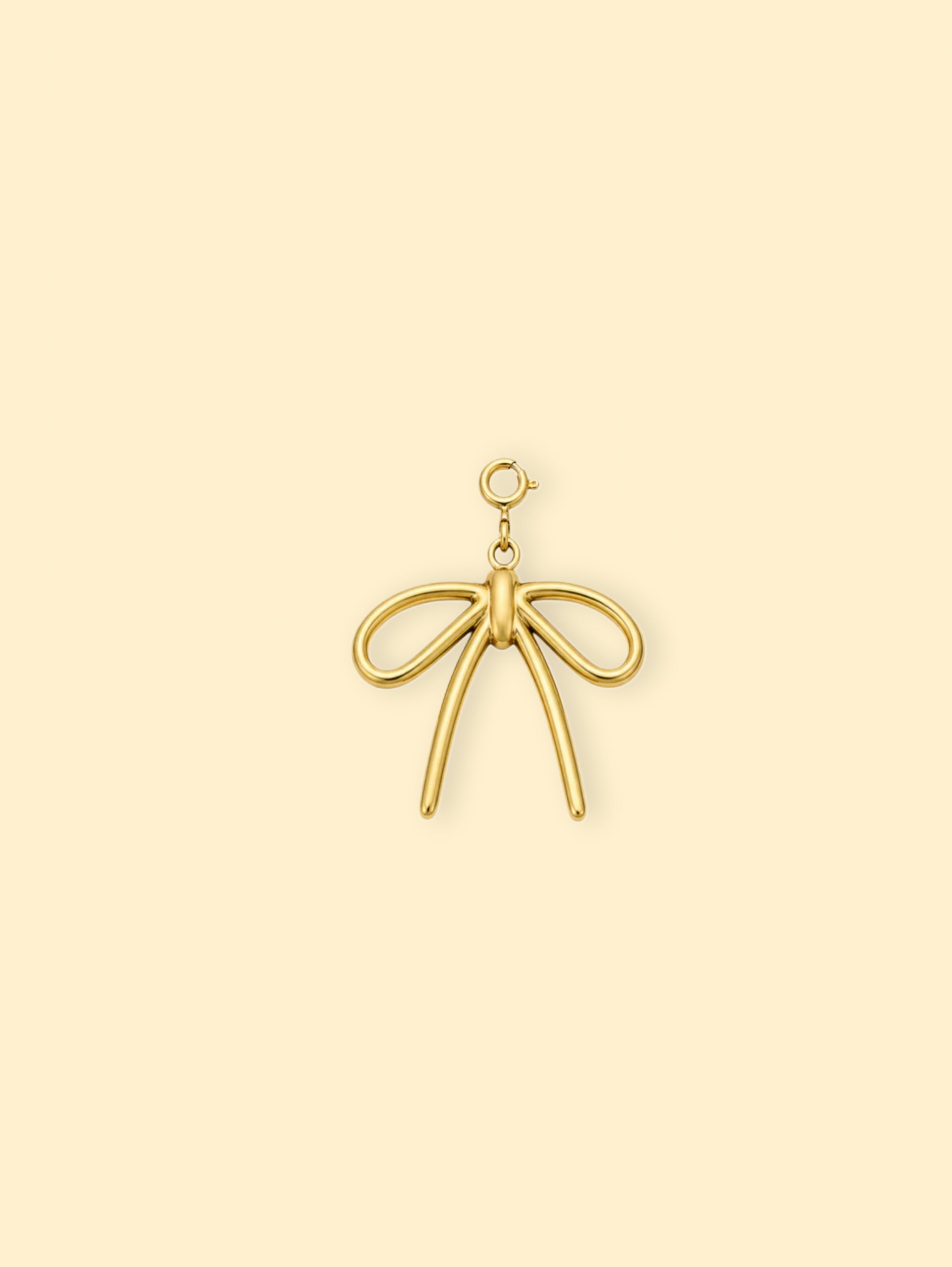 Gold Mini Bow Charm (Interchangeable) – 18K Gold Plated Stainless Steel