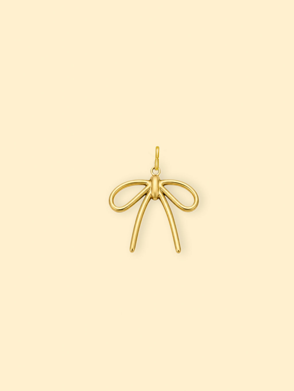 Gold Mini Bow Charm (Interchangeable) – 18K Gold Plated Stainless Steel