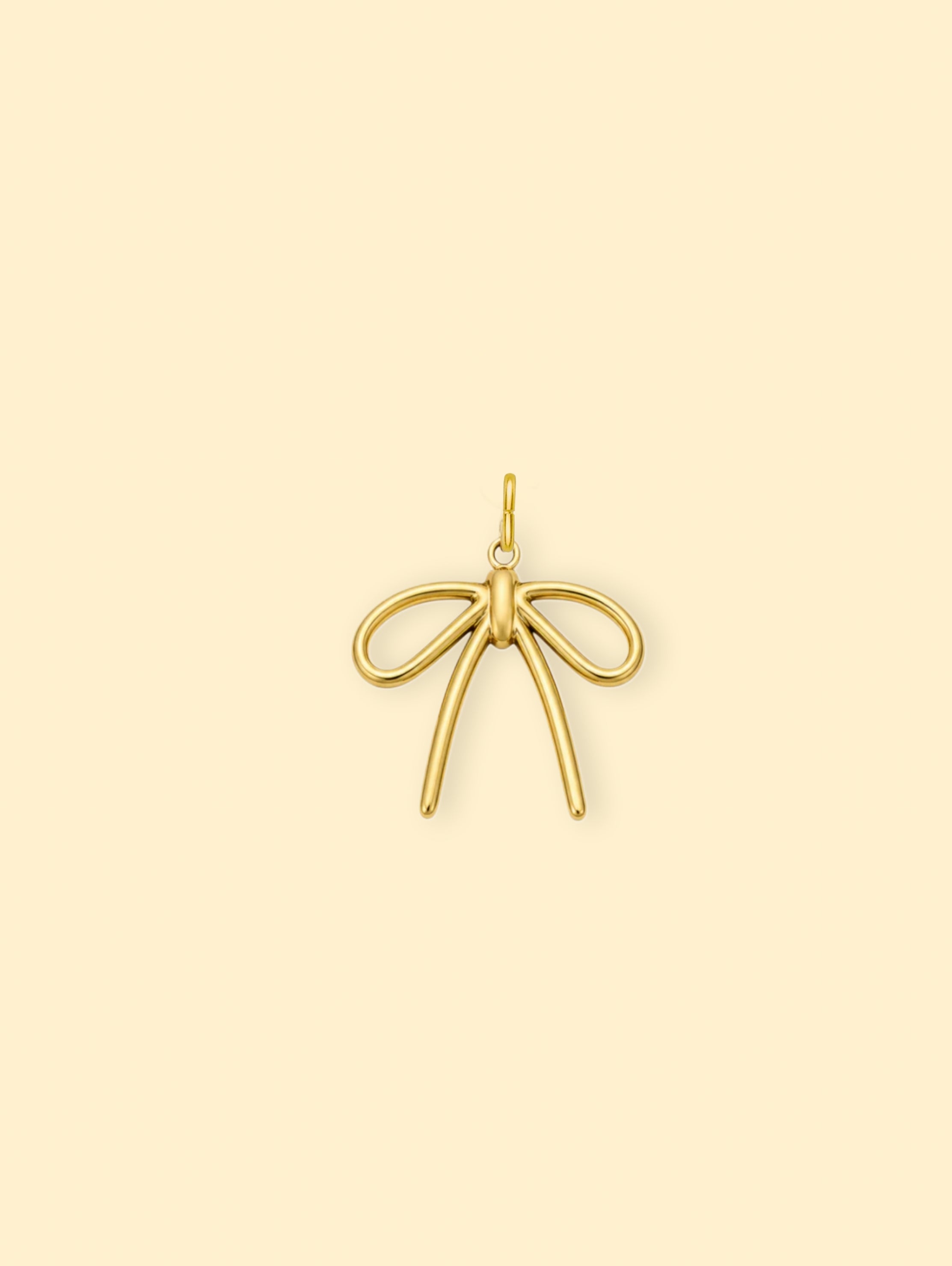 Gold Mini Bow Charm (Interchangeable) – 18K Gold Plated Stainless Steel