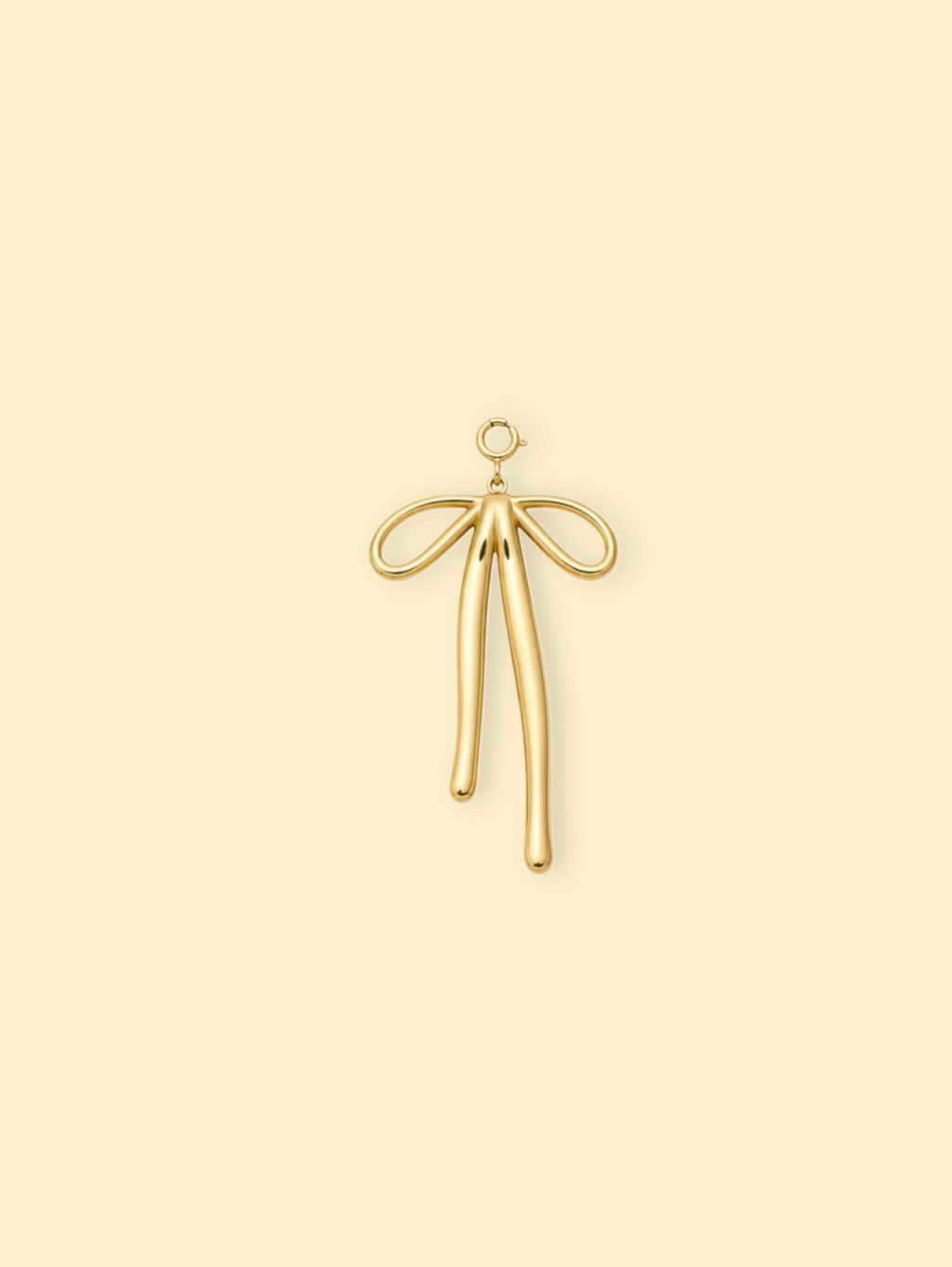 Gold Bow Charm (Interchangeable) – 18K Gold Plated Stainless Steel