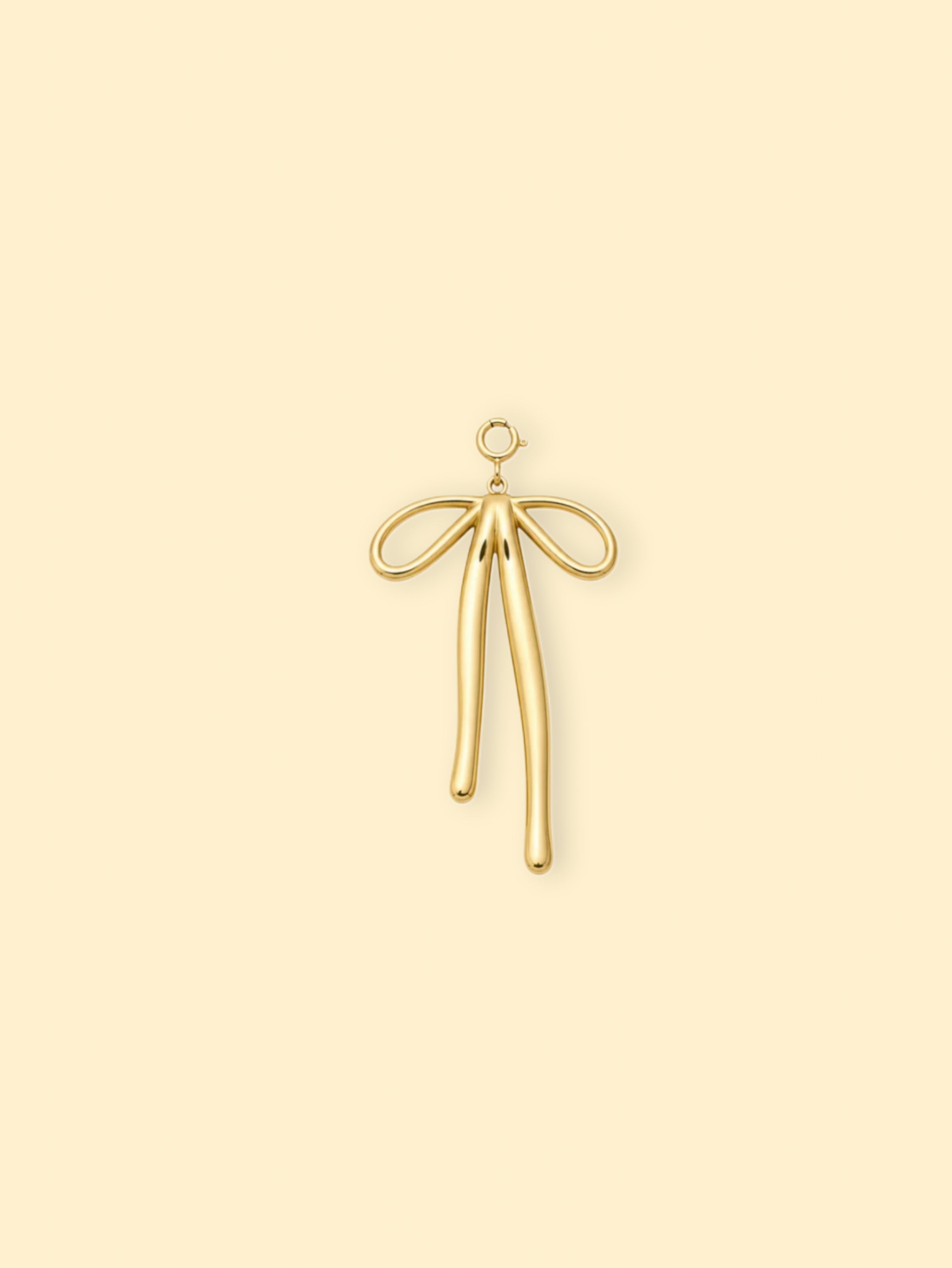 Gold Bow Charm (Interchangeable) – 18K Gold Plated Stainless Steel