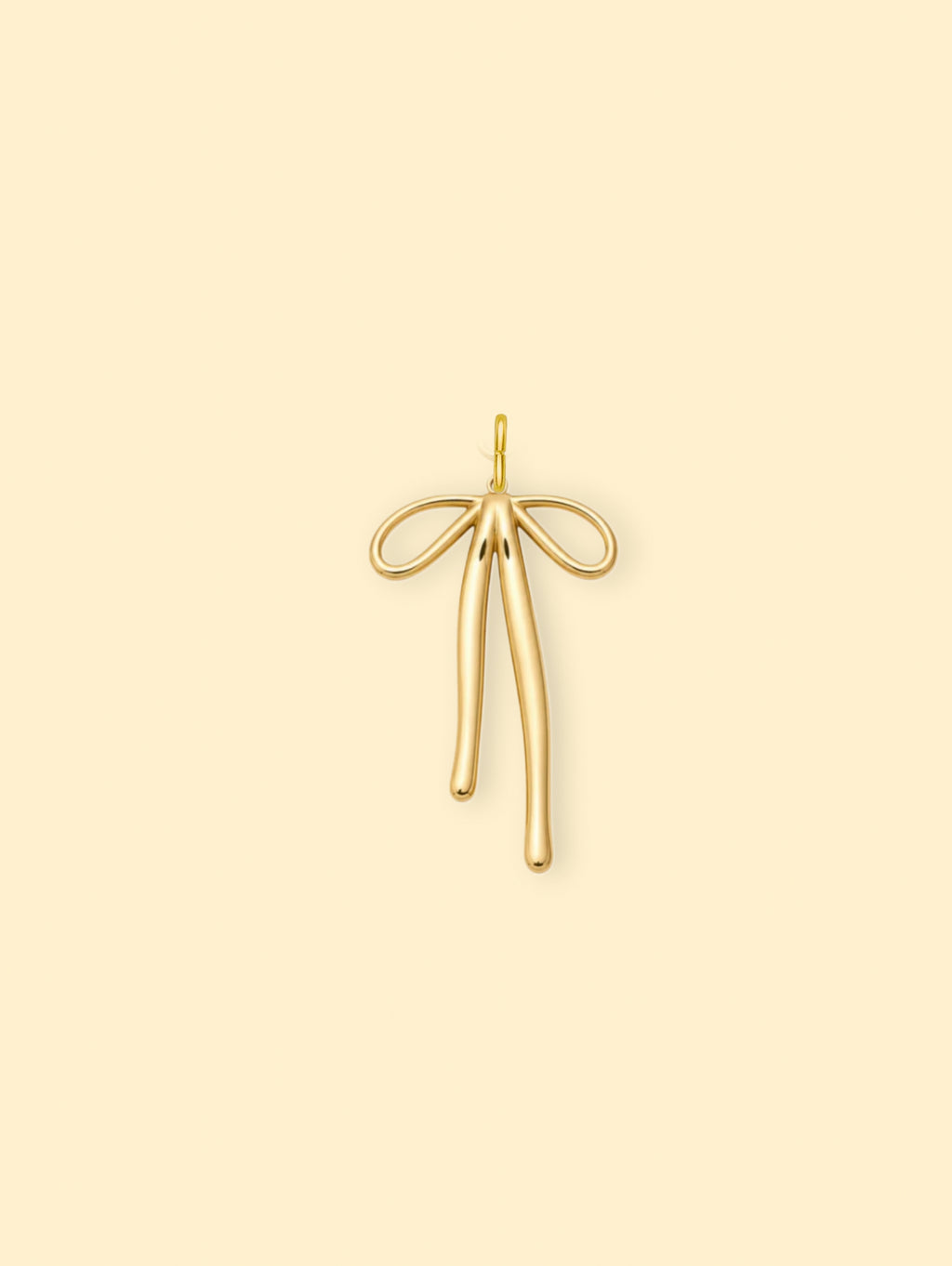 Gold Bow Charm (Interchangeable) – 18K Gold Plated Stainless Steel