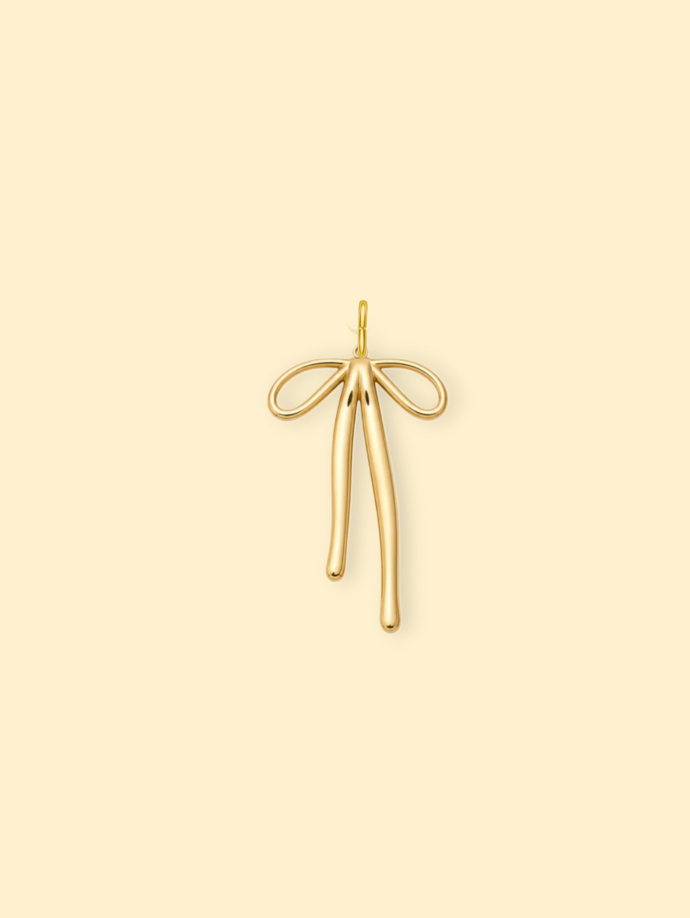 Gold Bow Charm (Interchangeable) – 18K Gold Plated Stainless Steel