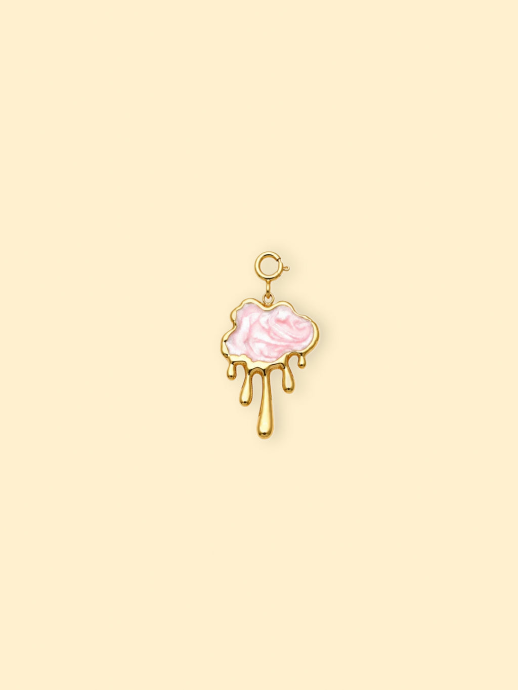 Drip Cloud Charm (Interchangeable) – 18K Gold Plated Stainless Steel