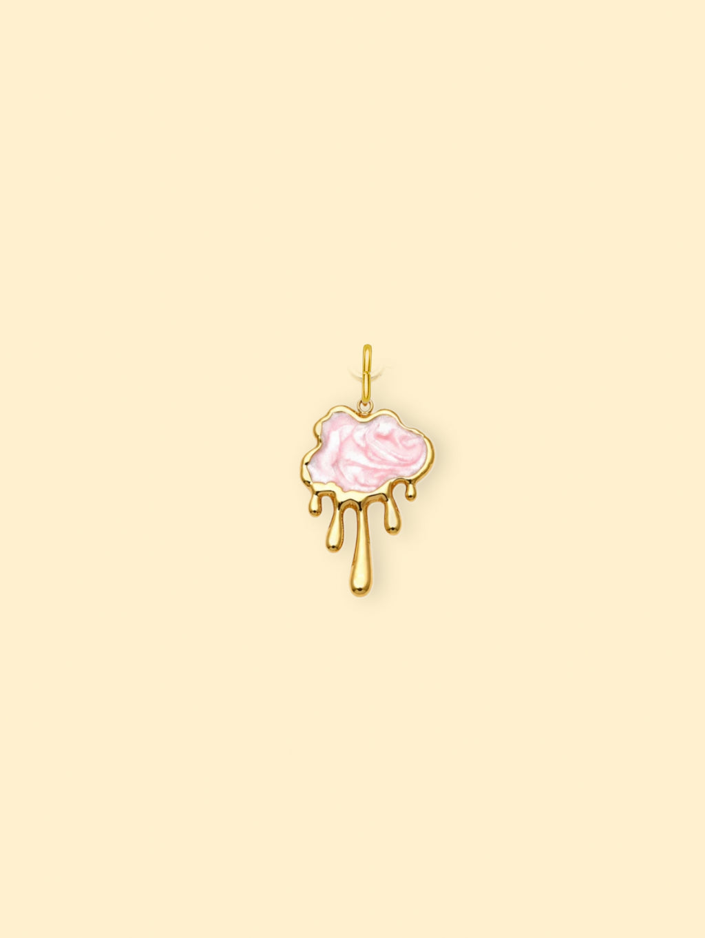 Drip Cloud Charm (Interchangeable) – 18K Gold Plated Stainless Steel