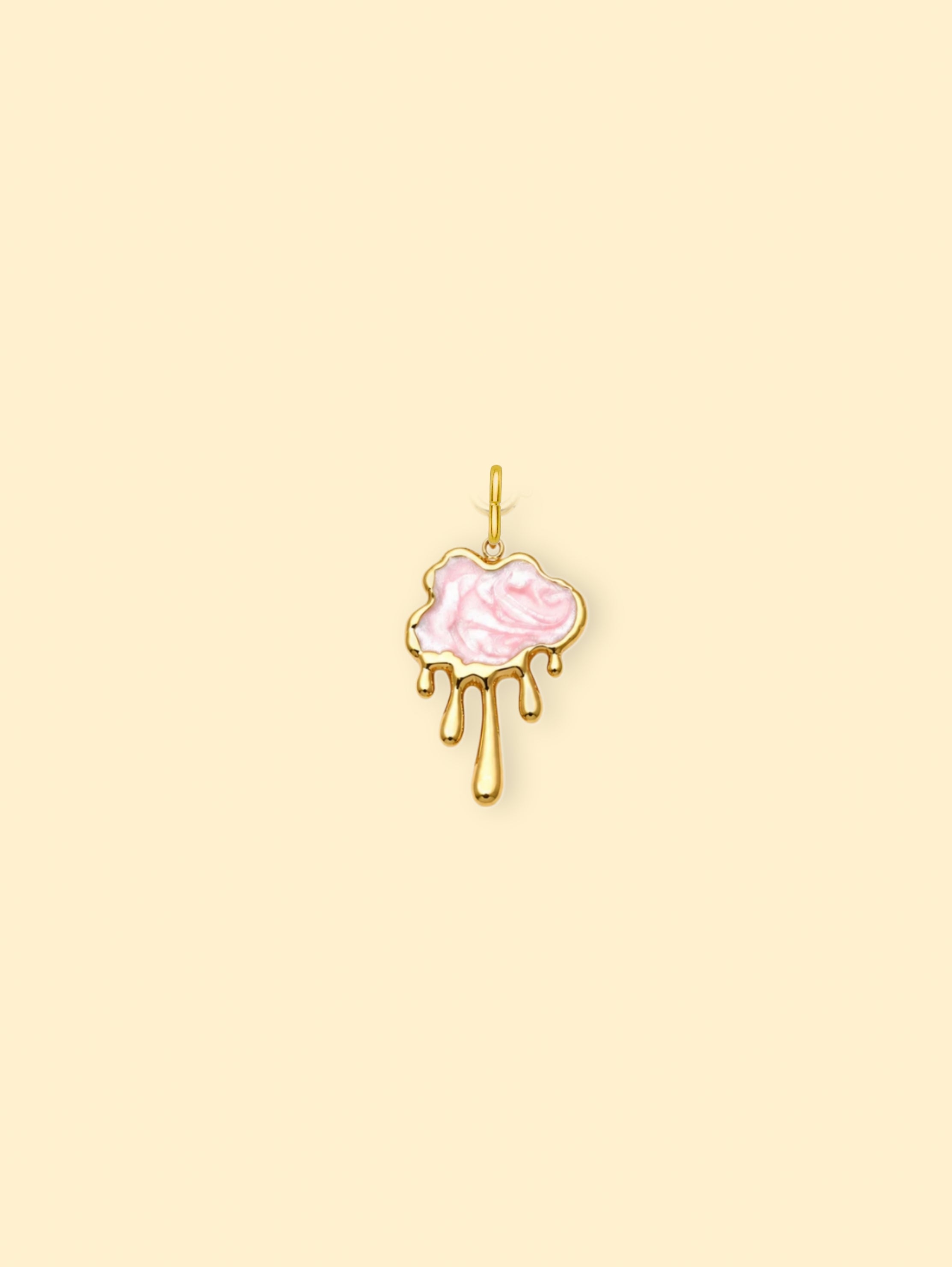 Drip Cloud Charm (Interchangeable) – 18K Gold Plated Stainless Steel