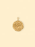 Compass Coin Charm (Interchangeable) – 18K Gold Plated Stainless Steel