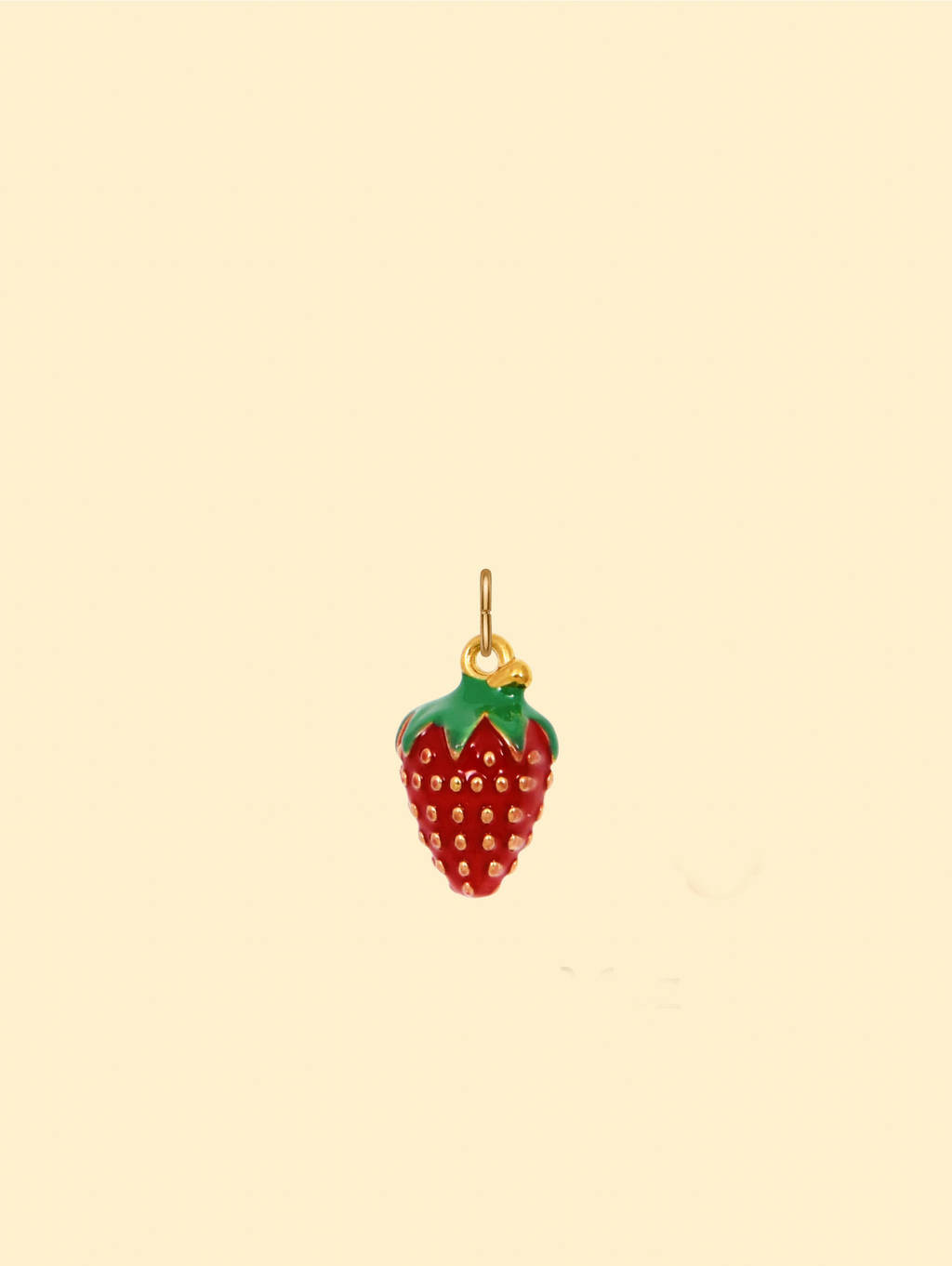 18K Gold Plated Strawberry Charm Pendant