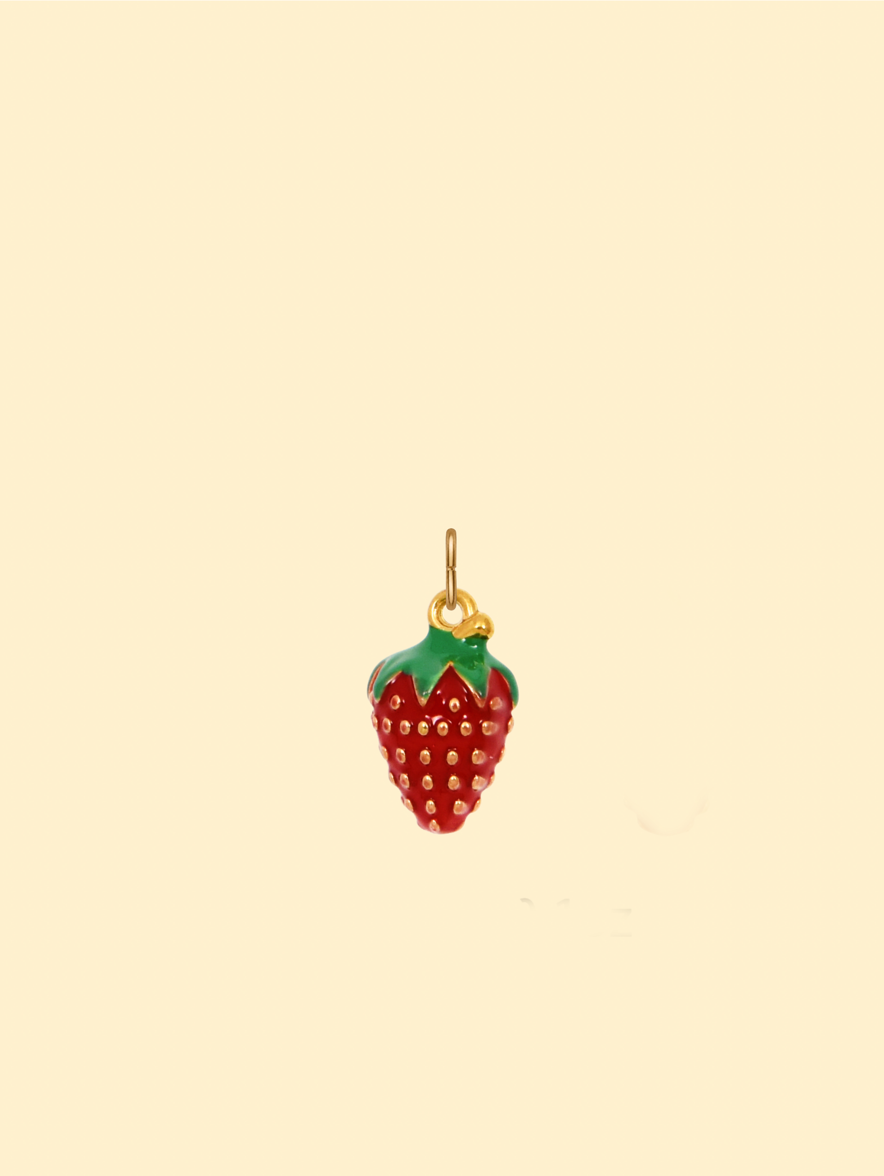 18K Gold Plated Strawberry Charm Pendant
