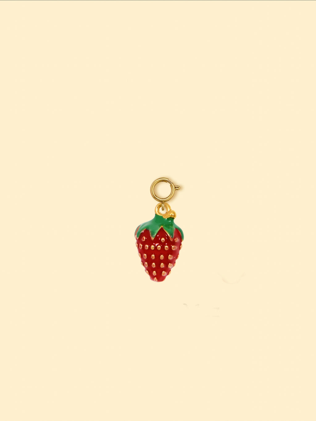 18K Gold Plated Strawberry Charm Pendant