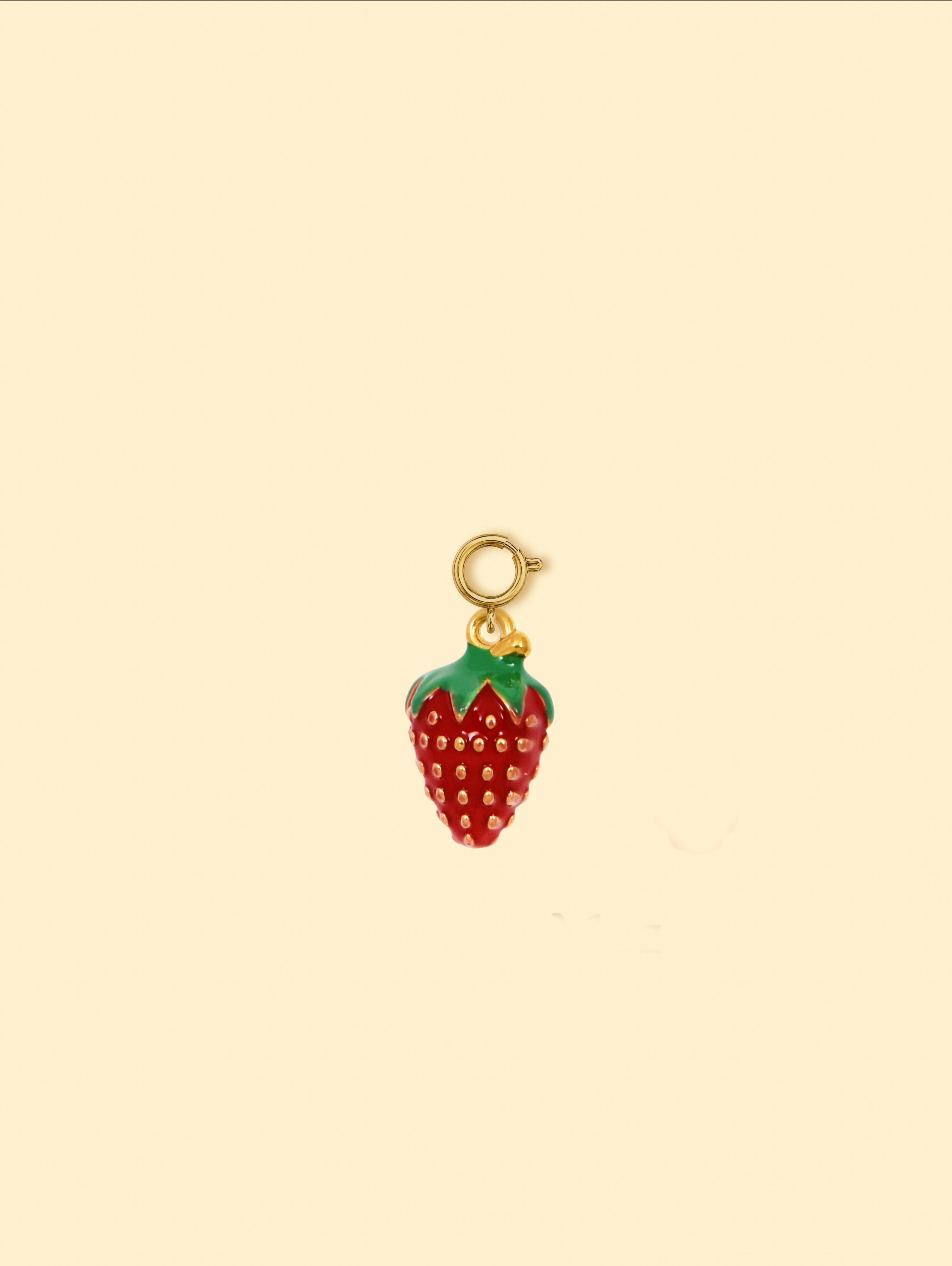 18K Gold Plated Strawberry Charm Pendant