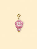 Pink Swirl Flower Charm (Interchangeable)