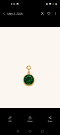 Green Crystal Charm (Interchangeable) – alloy