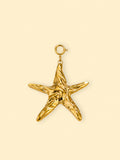 Sculpted Starfish Charm (Interchangeable) – 18K Gold Plated Stainless Steel