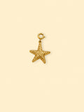 Textured Starfish Charm (Interchangeable) – 18K Gold Plated Stainless Steel