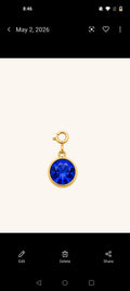 Royal Blue Crystal Charm (Interchangeable) – alloy