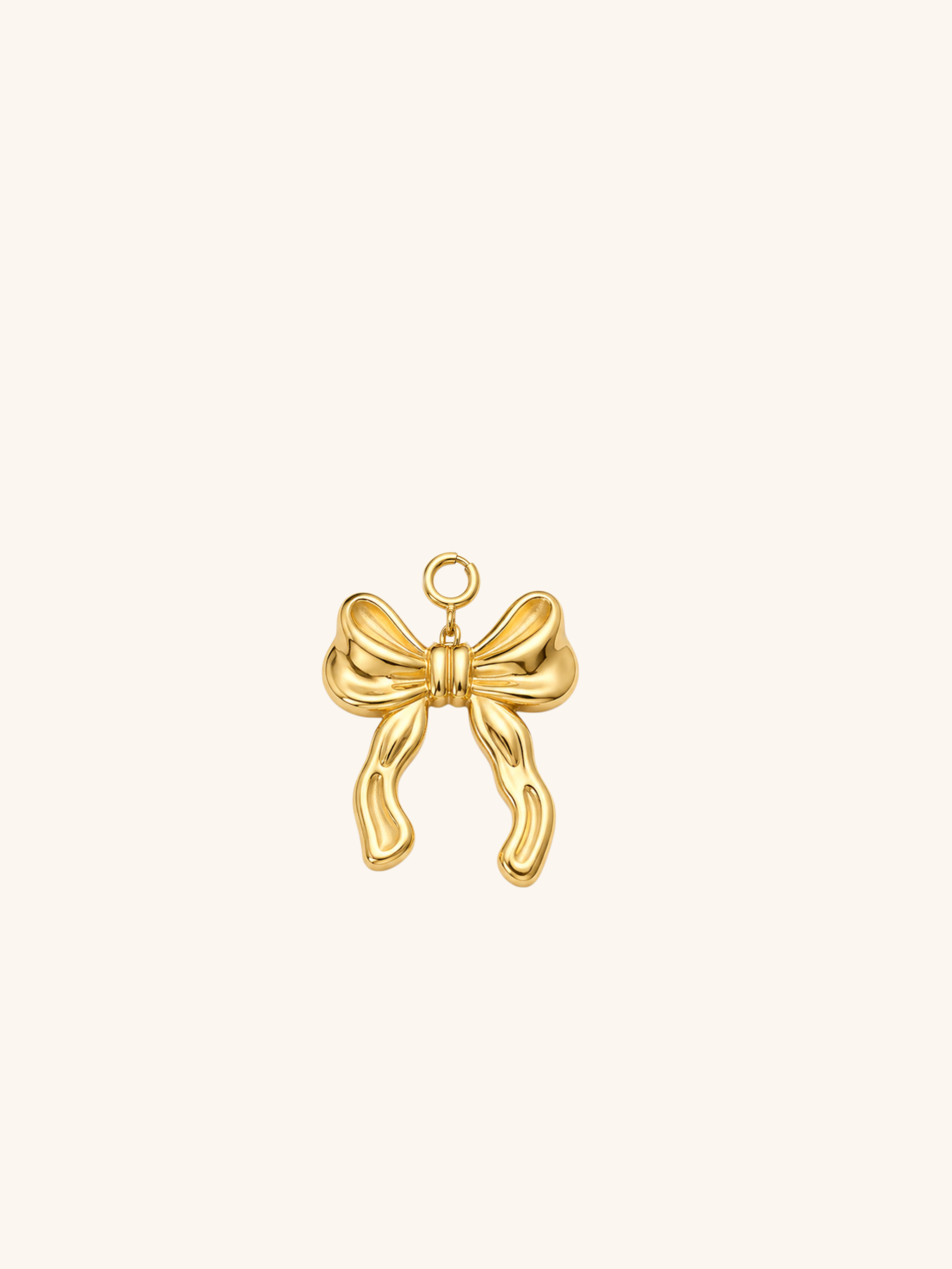 Gold Bow Charm (Interchangeable) – 18k Gold plated Stainless Steel