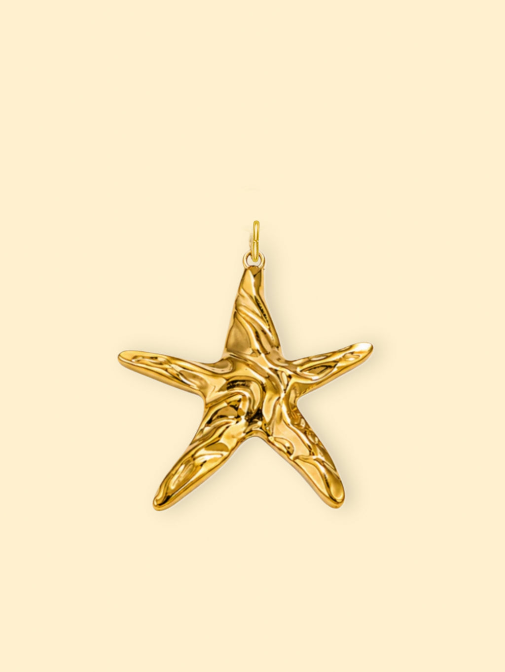 Sculpted Starfish Charm (Interchangeable) – 18K Gold Plated Stainless Steel